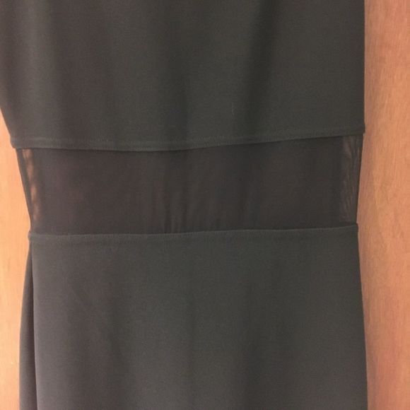 Vintage Black Dress with See-Through Midriff - Picture 3 of 4